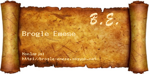 Brogle Emese névjegykártya